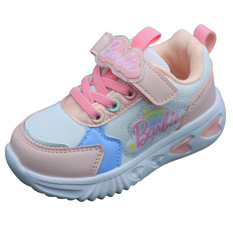 Barbie Toddler Girls' Light-Up Sneakers Pastel Pink, Size 10