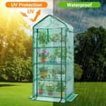 thumbnail image 6 of Mini Greenhouse with Screen Roof, Ohuhu Upgraded Portable 4 Tier Small Greenhouses for Outdoors Indoor with Reelable Door, Heavy Duty Plastic Green House for Outside Garden Patio Yard Porch Balcony, 6 of 6