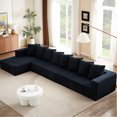 thumbnail image 2 of Soft Chenille 6 - seat Sectional Couch / Streamlined Look for Living Spaces, 2 of 2