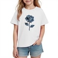 thumbnail image 3 of Piuwrlz White Short Shirts Sleeve Teen Girls Graphic T-Shirts Pullover White Size 9 Years, 3 of 10