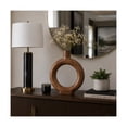 thumbnail image 4 of Round Mango Wood Vase for Living Room Decor - Decorative Home Accent for Bedroom, Office Styling, and Entryway Table - Sculpted Flower Vase for House and Dining Room Decor - 14", Brown, 4 of 14