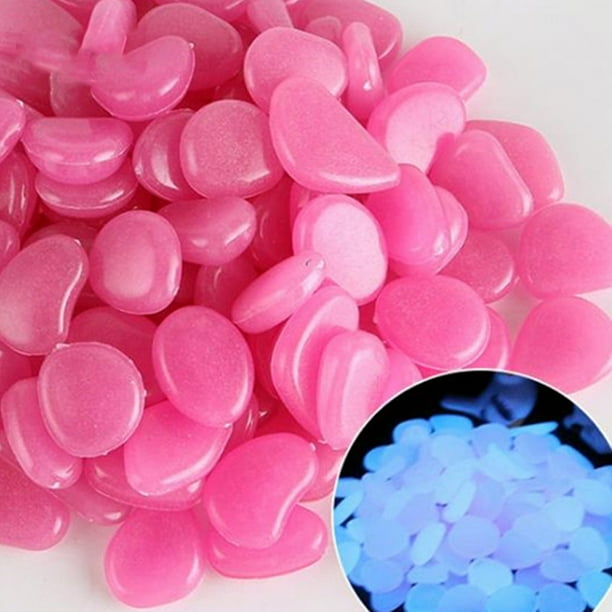 XWSHYW Decoraciones para El Hogar Piedras Luminosas Que Brillan En La Oscuridad, Piedras para Decoración de Acuarios y Jardines