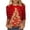 3-Multicolor Christmas Graphic Tees for Women, variant on TARIENDY 3/4 Sleeve Christmas Graphic Tees for Women Trendy Xmas Holiday Family Dinner Blouses Soft Cozy Spring Fall Shirts XXL
