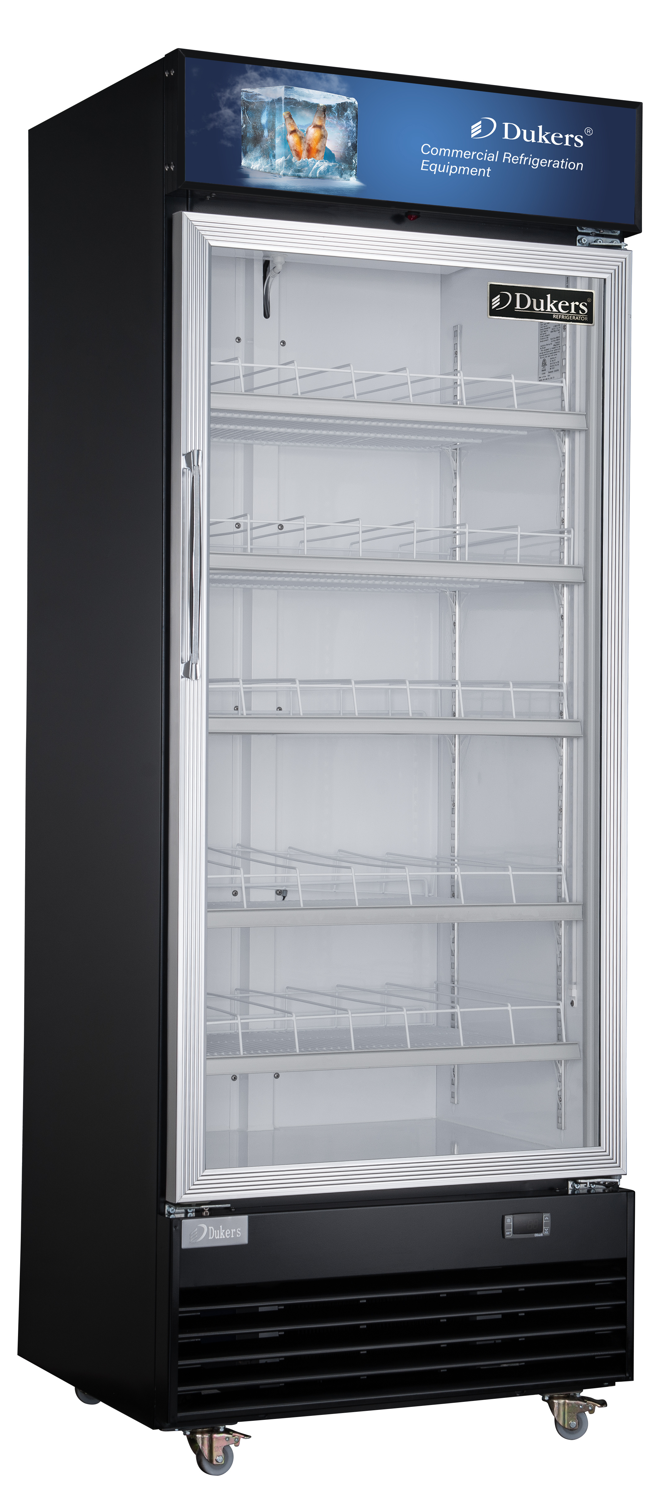 Dukers DSM19R Commercial Single Glass Door Merchandiser Refrigerator