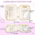 thumbnail image 3 of DAKIMOE Bible Cover Case for Women Bible Bag with Durable Handle Quilted Carrying Book Case Church Bag Bible Study Supplies Accessories Gift for Mother Lady Women, Lavender, 3 of 7