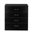 thumbnail image 4 of Besthome Modern 4 Drawer Dresser, Heavy Duty 4-Layer Wood Dresser for Bedroom, Chest of Drawers with Handle for Kids Room, Vertical Storage Cabinet for Bathroom, Closet, Entryway, Hallway, Black, 4 of 9