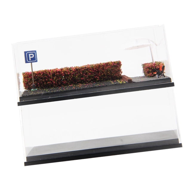 2 piezas de vitrinas para modelos de vehículos a escala 1/64, vitrinas para dioramas de coches de metal fundido a presión, realistas. Rosa roja