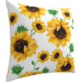 thumbnail image 2 of Yellow Sunflower Throw Pillow Case Square Sofa Cushion Cover Home Decorative Armchair Bedroom Livingroom Standard Pillowcase 18 X 18 Inch, 2 of 6
