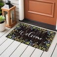 thumbnail image 5 of Welcome Leaf Large Area Rugs for Bedroom Living Room, Soft Non Slip Carpet Bedside Rug, Pastoral Summer Botanical Wooden Brown Rectangular Floor Cover Kitchen Accent Rug 2'x3' for Dining Room/Office, 5 of 9