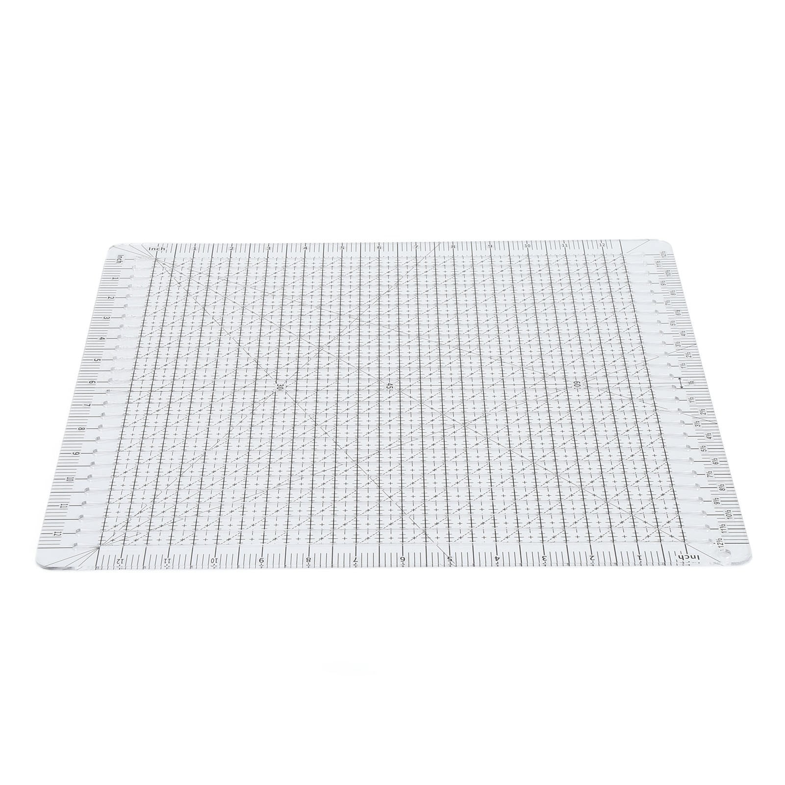 12" Quilting Ruler With Black Grid, Accurate Acrylic For Sewing  Craft Projects