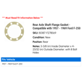 thumbnail image 2 of Rear Axle Shaft Flange Gasket - Compatible with 1957 - 1969 Ford F-250 1958 1959 1960 1961 1962 1963 1964 1965 1966 1967 1968, 2 of 2