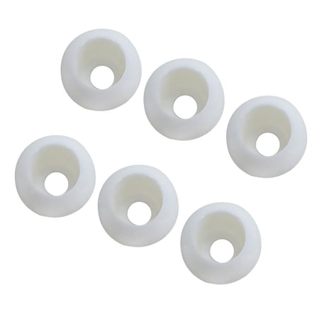 harayaa 6 Pieces Elastic Shock Cord Bungee Rope Toggle Round Ball End Lock Stopper Stop White