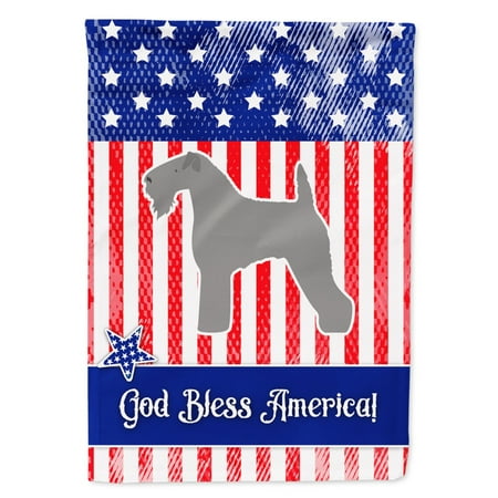 Carolines Treasures BB3292GF USA Patriotic Kerry Blue Terrier Flag Garden Size   Small  multicolor