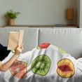 thumbnail image 3 of Fruit Soft Flannel Fleece Blanket, Watermelon Kiwi Strawberry Apple Peach Lemon Grapefruit Pomegranate Vitamin Graphic, Cozy Plush for Indoor and Outdoor Use, 70" x 90", Multicolor, by Ambesonne, 3 of 5