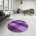thumbnail image 3 of Ahgly Company Indoor Square Patterned Heliotrope Purple Area Rugs, 5' Square, 3 of 6