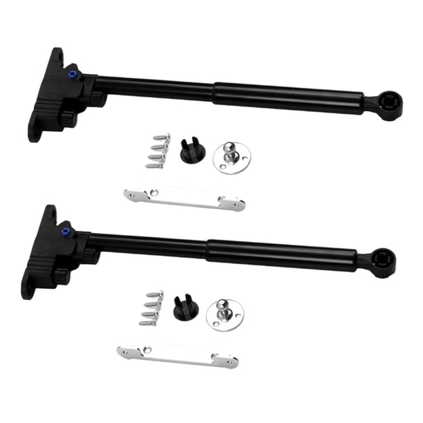 2 piezas de soporte de barra de elevación para puerta de gabinete, barra hidráulica, fácil de usar, vidrio resistente Negro
