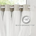 thumbnail image 3 of NICETOWN Double Layer Blackout Bow Curtains for Living Room Grommet Solid Room Darkening Thermal Insulation Drapes with Sheer, W52 x L95, Set of 2, Natural, 3 of 8