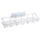 thumbnail image 1 of Estante de almacenamiento de acero inoxidable sin perforaciones para cocina, estante de pared, organizador con 6 ganchos (estante de almacenamiento + adhesivo)., 1 of 6