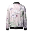 thumbnail image 2 of Tiqkatyck Winter Jackets Clearance, Women Autumn Fashion Leisure Square Thin Jacket with Flap Pocket Jacket with Elastic Hem and Cuffs Coat Baseball Top for Women White L, 2 of 5