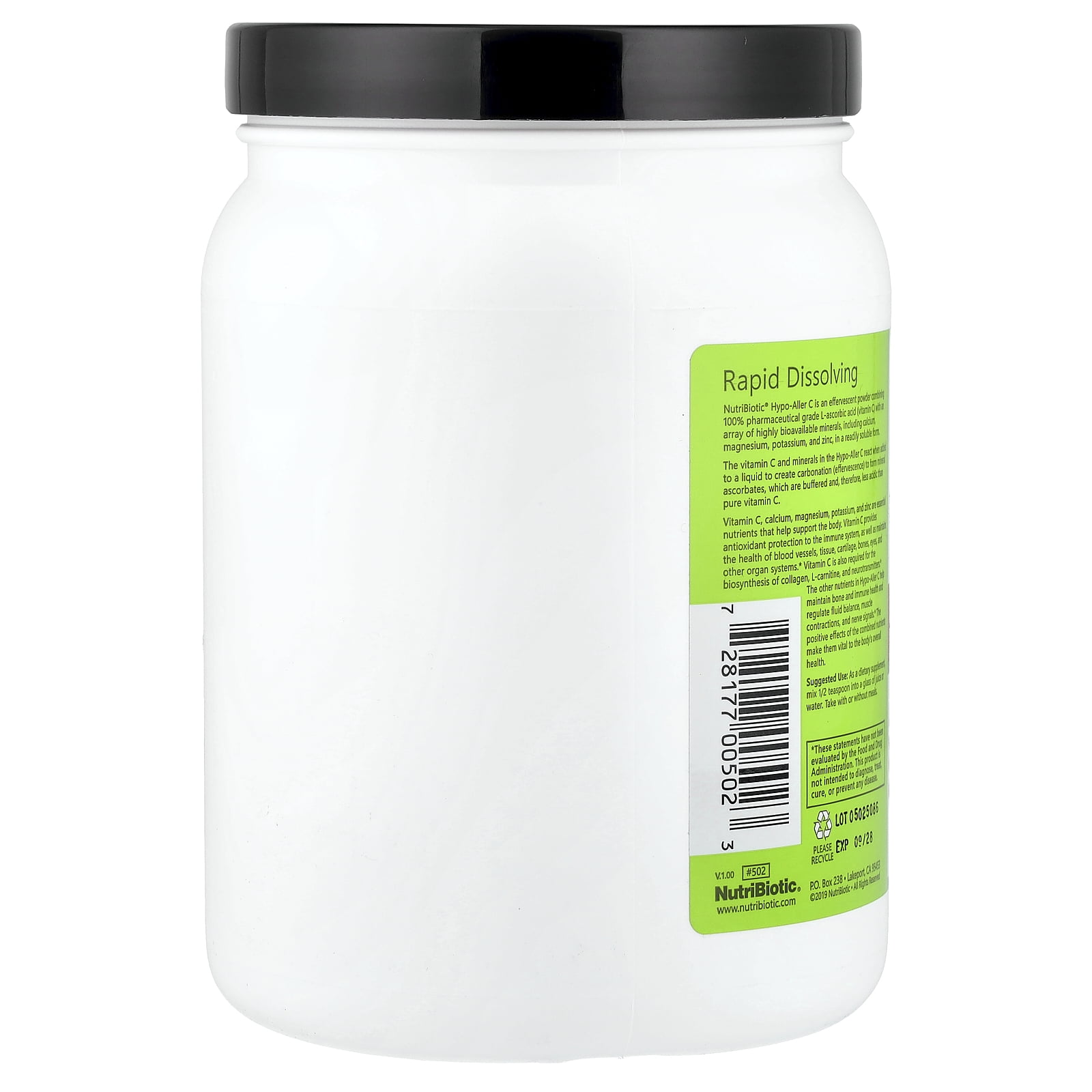 NutriBiotic Immunity, Hypo-Aller C, Vitamin C with Calcium, Magnesium, Potassium & Zinc, 2.2 lb (1 kg)