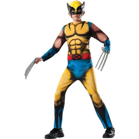 Boy's Deluxe Muscle Chest Wolverine Halloween Costume