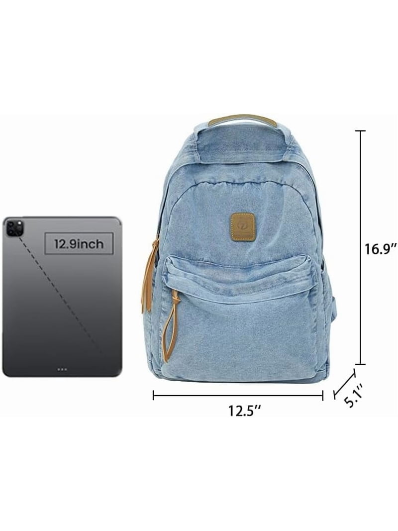 Vintage Aesthetic Denim Backpack for Women Men Grunge Y2k  display picture 2