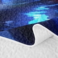 thumbnail image 5 of Castle Fairy Cyberpunk Blue Car Twin Quilt Set,Neon City Twin Coverlet Set for Bedroom,Blue and Orange, 5 of 7