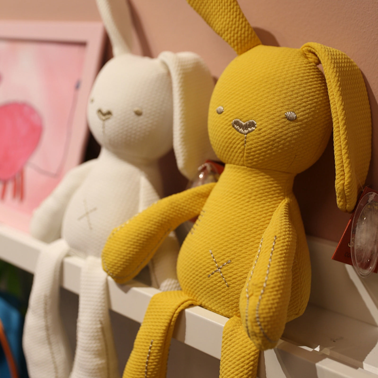 Cute Cartoon Bunny Plush Toy, Soft Rabbit Doll, Modern Plush Figure for Home Decor