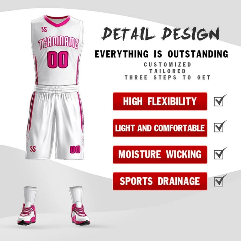 Custom Pink Basketball Jersey  Basketball jersey outfit, Basketball jersey,  Jersey outfit