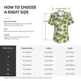 thumbnail image 4 of Goofa Green Hawaii Palms Pattern Women's Slim-Fit Short-Sleeve V-Neck T-Shirt,Classic-Fit Short-Sleeve V-Neck T-Shirt-XX-Large, 4 of 5