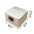 thumbnail image 3 of Wooden Storage Box Plain Wood With Lid Multifunction Hinged Boxes Gift Packing Jewelry Case Box Square Hinged Gift Boxes, 3 of 5