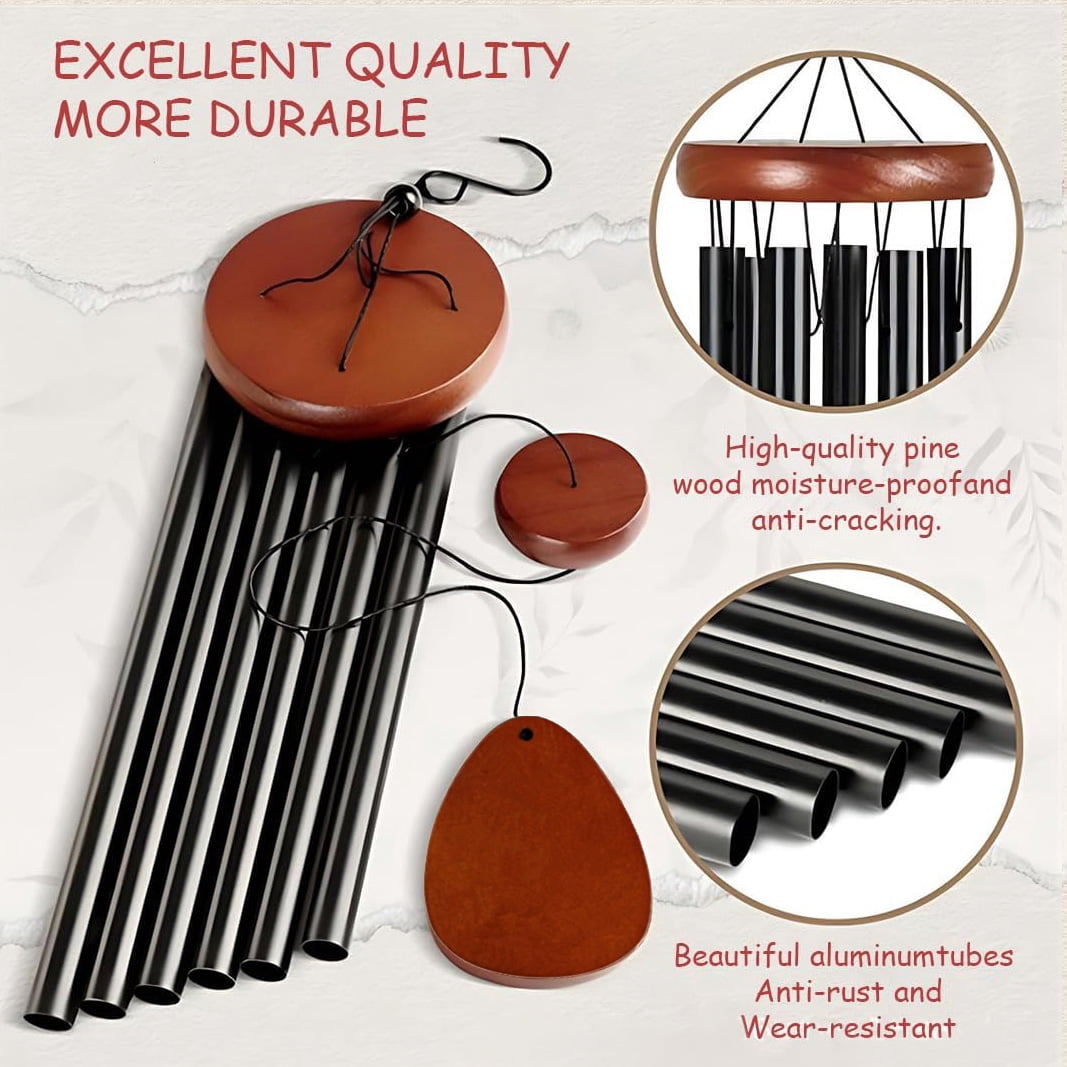 ​​Mother's Wind Chime Gift - Floral Design & Soothing Sounds for Birthday, Christmas, Mother’s Day - Durable Outdoor/Indoor Decor