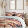 thumbnail image 5 of Ambesonne Lake Duvet Cover Set, Mesmerizing Sunset Mountains, Queen, Salmon Purple Grey, 5 of 6