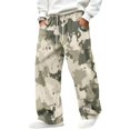 thumbnail image 3 of GrmtClth Mens Camo Corduroy Pants Elastic Waist Drawstring Cargo Joggers Baggy Sweatpants Fall Winter Streetwear Bottoms 3XL, 3 of 7
