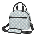 thumbnail image 1 of Disketp Daisy Plaid Blue Lonchera Térmica para Mujer y Hombre, Bolsa de Almuerzo Reutilizable e Impermeable para Trabajo, Viajes y Picnic, 1 of 7
