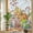 SandyBrown, variant on Orange Pumpkins Fall Privacy Window Film, Decorative Stained Glass Window Film, Thanksgiving Botanical Autumn Resuable Rainbow Static Cling for Home Bathroom Living Room Glass Door 19.6"x39.3"