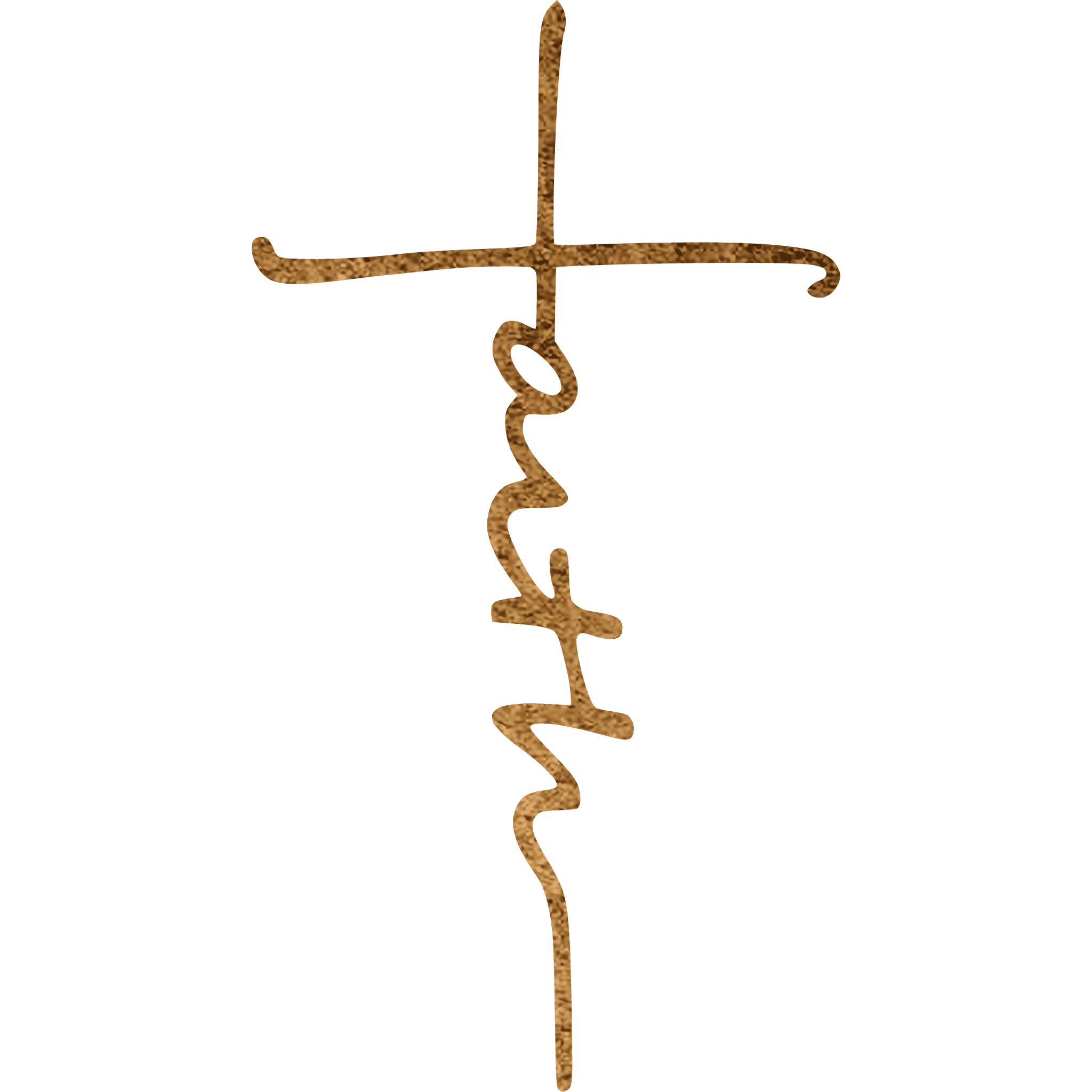 Ichthys with Faith Wall Hanging with Rustic Copper Finish 