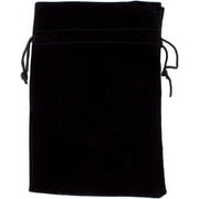 Wiz Dice Large 7 x 5 Black Velour Pouch with Drawstring