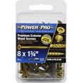 thumbnail image 2 of Hillman Fasteners 196589 8 x 1.75 in. Power Pro Yellow Zinc All Purpose Wood Screws, 2 of 2