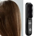 thumbnail image 4 of Plancha de pelo portátil sin cables con cepillo, carga USB, iones negativos, púas recubiertas de cerámica, ligera, para mujeres, peinado de viaje, apta para todo tipo de cabello, 4 of 6