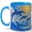 Blue, variant on Leaping Dolphins 11oz Ceramic Mug, Sunny Ocean Coffee Cup