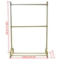 thumbnail image 6 of Wildnix Gold Clothing Hanging Rack, Modern Free Standing Clothes Display Stand, Sturdy Iron Frame with 2 Crossbars, 40kg Capacity, 6 of 6