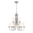 thumbnail image 5 of Millennium Lighting Metal 9 Light Chandelier in Satin Nickel/Silver, 5 of 5