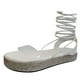 thumbnail image 4 of Nuevas sandalias con cordones para mujer Zapatos de playa planos con diamantes de imitación para mujer Wmkox8yii nm6293, 4 of 7