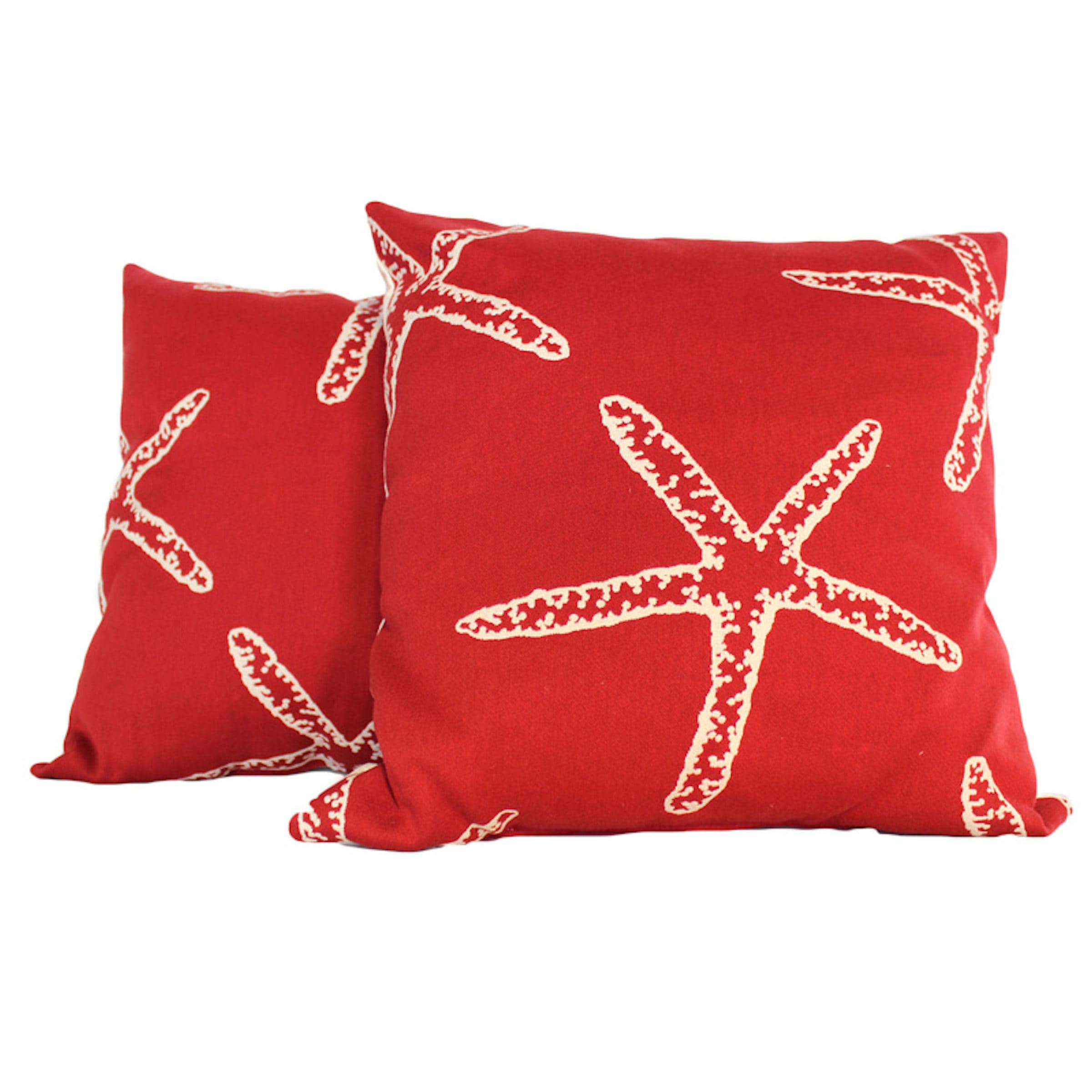 RLF HOME Starfish Red Throw Pillow (Set of 2) Walmart