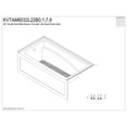 thumbnail image 4 of Kingston Brass KVTAM6032L22B1 60-Inch Acrylic Rectangular 3-Wall Anti-Skid Alcove Tub Combo with Tub Door (Left Hand Drain) in White/Polished Chrome, 4 of 9