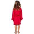 thumbnail image 6 of Komar Kids Girls Bathrobe Kids Plush Robe Velvet Sleepwear, Red, Size: 6-6x, 6 of 7