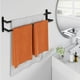 thumbnail image 4 of Toallero JIAPAIDUO doble de acero inoxidable de 60 cm, negro mate, 4 of 8