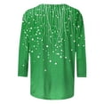 thumbnail image 5 of TKLPEHG 3/4 Sleeve T Shirts for Women Crew Neck Loose Fitted Summer Fashion Print Tshirt Dressy Casual Blouses Womens Clothes (Green,L), 5 of 6
