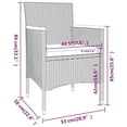 thumbnail image 4 of vidaXL 5 Piece Garden Bistro Set Poly Rattan and Tempered Glass Black, 4 of 5